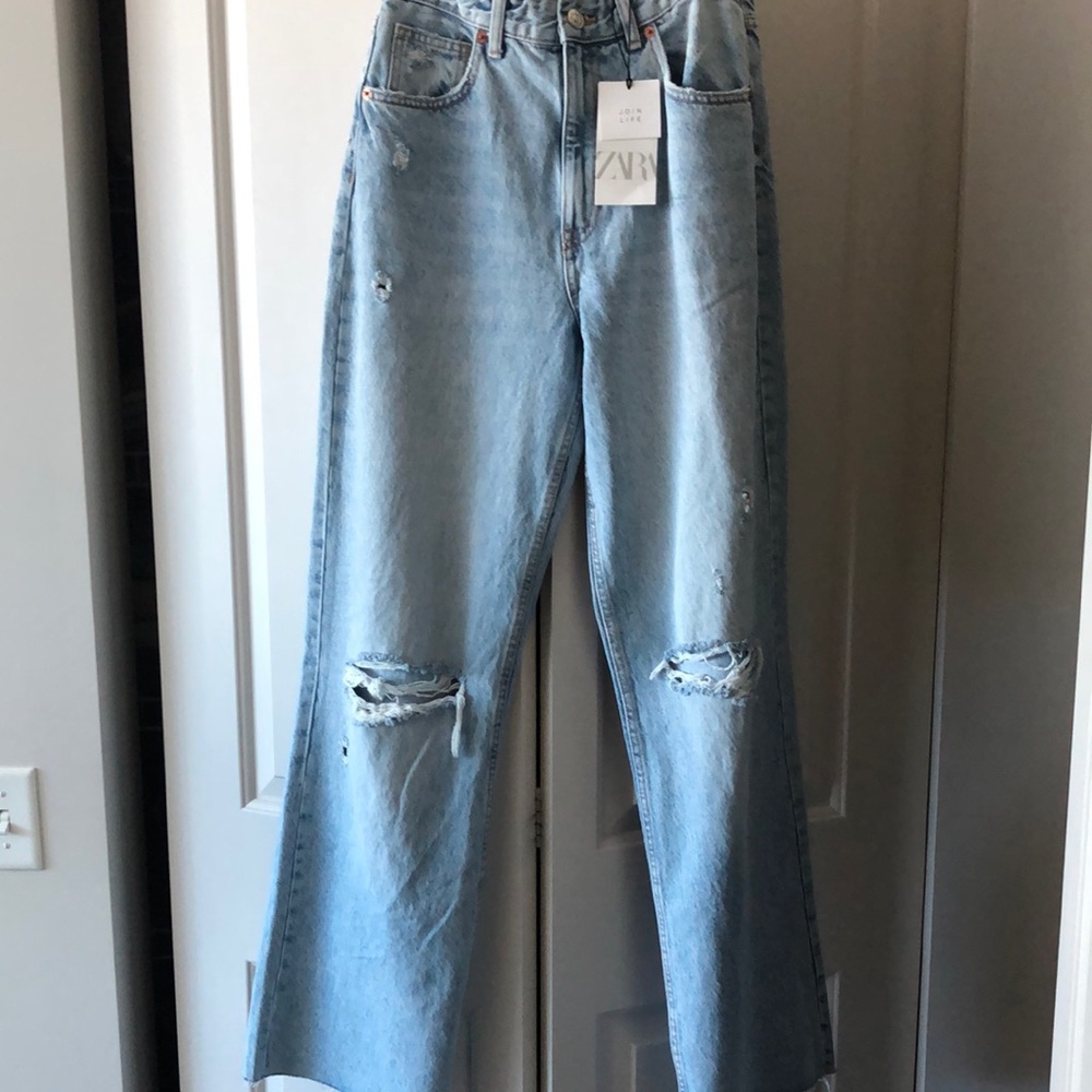 Wide Leg High Rise Jeans